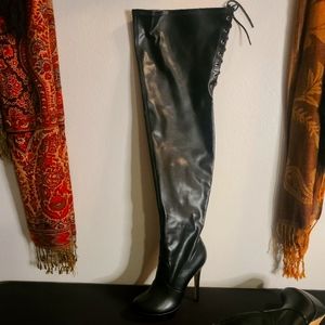 Over the Knee Corset Laced Boots